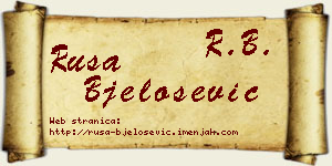 Rusa Bjelošević vizit kartica